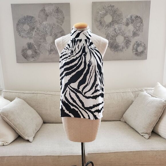 Inc International Concepts Printed Sleeveless Mock-Neck Top sz Med - Picture 4 of 14